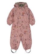 Polyester Baby Suit - Aop Floral Pink Mikk-line