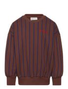 Vertical Stripe Aop Sweatshirt Brown Mini Rodini