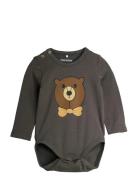 Bear Sp Ls Body Grey Mini Rodini