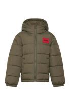 Puffer Jacket Khaki Hugo Kids