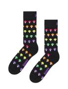 Mushroom Stripe Sock Black Happy Socks