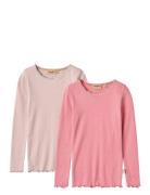 2 Rib T-Shirt L/S Reese Pink Wheat