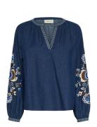 Crgro Blouse Navy Cream