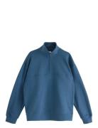 Sweater Halfzip Solid Cut N S Blue Lindex