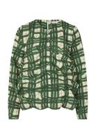 2429 Checkered Cady, Long Sleeve Ga Green STINE GOYA