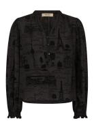 Mmtazzin Tale Light Blouse Black MOS MOSH