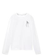 Printed Cotton-Blend T-Shirt White Mango