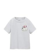 Dog Printed T-Shirt Blue Mango