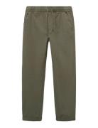 Elastic Waist Trousers Khaki Mango