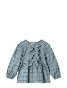 Cody Check Blouse Blue Fliink