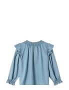 Hurlum Ls Blouse Blue Fliink