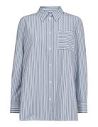Mmelinda Slim Stripe Shirt Blue MOS MOSH
