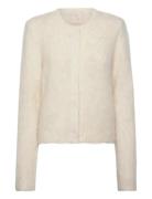 Hairy Knit Jacket Cream By Ti Mo