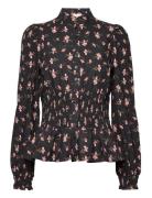 Poplin Smocking Blouse Black By Ti Mo