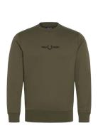 Embroidered Sweatshirt Khaki Fred Perry