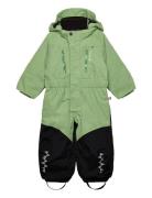 Penguin Snowsuit Kids Green ISBJÖRN Of Sweden