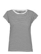 Fine Jersey Stripe Teasy Tee Fav Black Mads Nørgaard