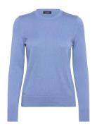Cotton Modal-Ls Sweater Blue Lauren Ralph Lauren