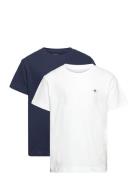 C-Neck T-Shirt 2-Pack Patterned GANT