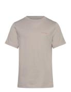 Chest Inst.logo Ss T-Shirt Beige Calvin Klein