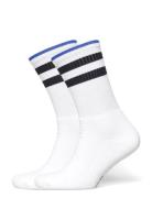 Merino Casual Stripes 2-Pack White Alpacasocks&Co