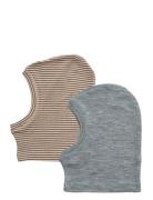 2 Wool Balaclava Kim Grey Wheat