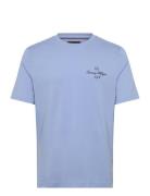 Outline Flag Script Tee Blue Tommy Hilfiger