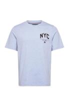 Hilfiger Script Nyc Tee Blue Tommy Hilfiger
