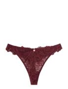 Thong In Lace With Regular Waist Burgundy Lindex