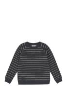 Sweatshirt Stripe Navy En Fant