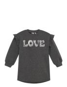 Sweatdress Longlseeve Print Grey Daily 7