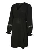 Vmmalva Lace Ls Short Dress Wvn Ga Black Vero Moda Maternity