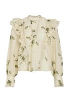 Viremo L/S Frill Top Cream Vila