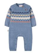 Knitted Play Suit For Baby Blue Boboli
