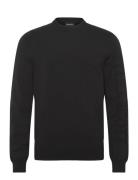 Mesh Logo Crew Neck Jumper Black Lyle & Scott