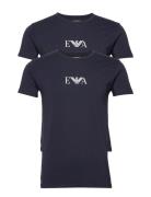 Mens Knit 2Pack T-Sh Navy Emporio Armani