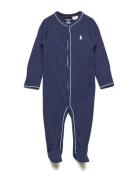 Cotton Footed Coverall Blue Ralph Lauren Baby