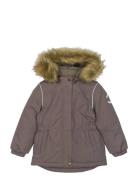 Winter Jacket Waist Solid W. Fake F Purple Mikk-line