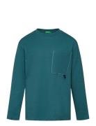 T-Shirt L/S Blue United Colors Of Benetton