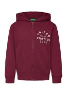 Jacket W/Hood L/S Burgundy United Colors Of Benetton
