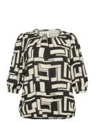 Kcmarina Ami Blouse Cream Kaffe Curve