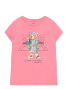 Polo Bear Cotton Jersey Tee Pink Ralph Lauren Kids
