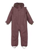 Snowsuit W. Frills Purple En Fant