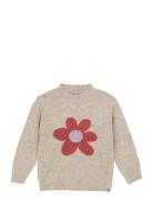 Knitted Sweater Flower Beige Daily 7