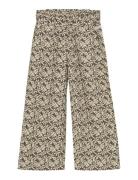 Wide Pants Shiny Flower Patterned Daily 7