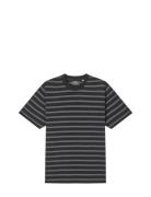 Cotton Jersey Stripe Frode Tee Black Mads Nørgaard