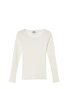 Pointella Troja Tee Ls Fav White Mads Nørgaard