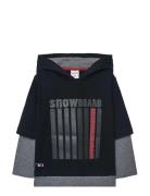 Knit Hooded T-Shirt Black Boboli