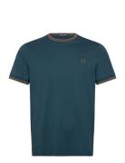 Twin Tipped T-Shirt Green Fred Perry