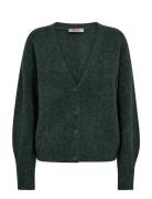 Mmthora V-Neck Knit Cardigan Green MOS MOSH